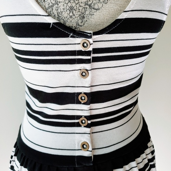 J. Crew | Black and Cream Stripe Villa Dress - Picture 6 of 8